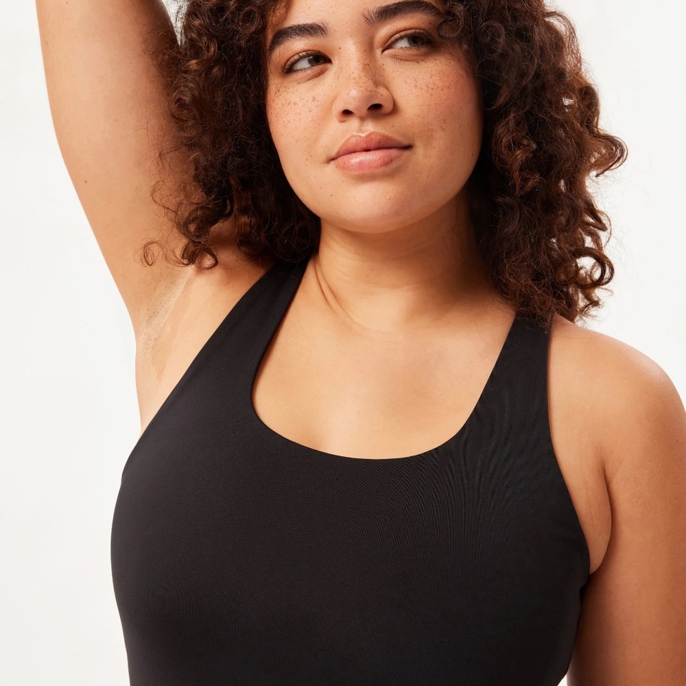 Girlfriend Collective Black Paloma Racerback Bra, S